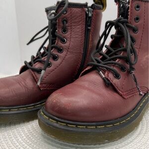 Dr. Martens Burgandy Leather Boots